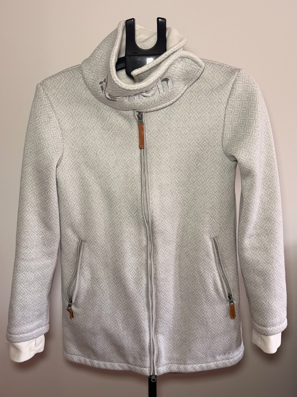 Bench Off-White Quilted Zip-Front Funnel Neck Jacket